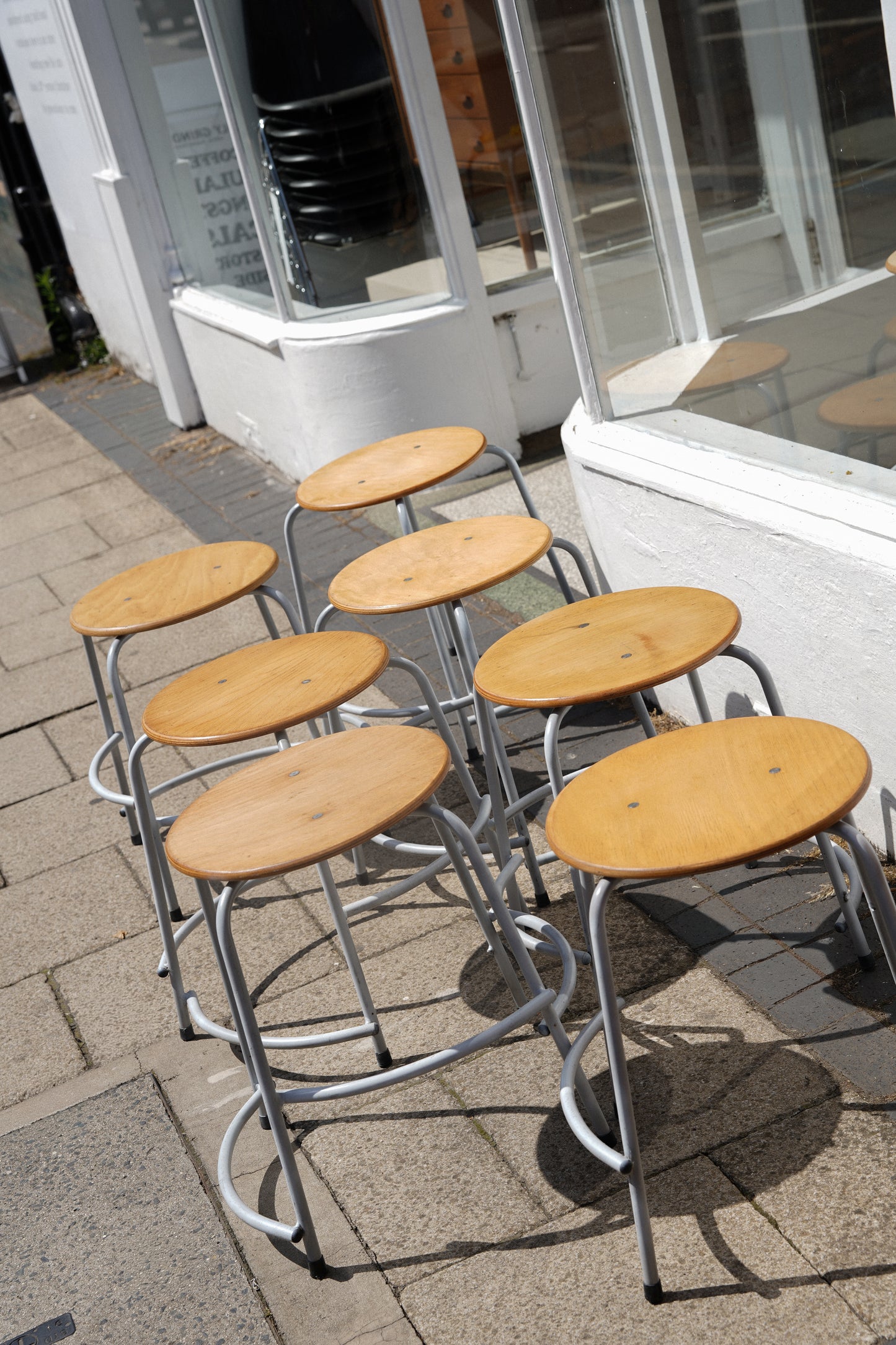 Vintage Wood and Steel Stool by MH Stalmøbler, Denmark (1960s) 6 Available