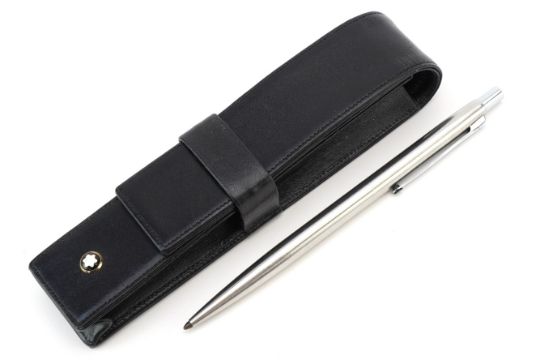 A Montblanc ballpoint pen with a Montblanc pen case (Germany)
