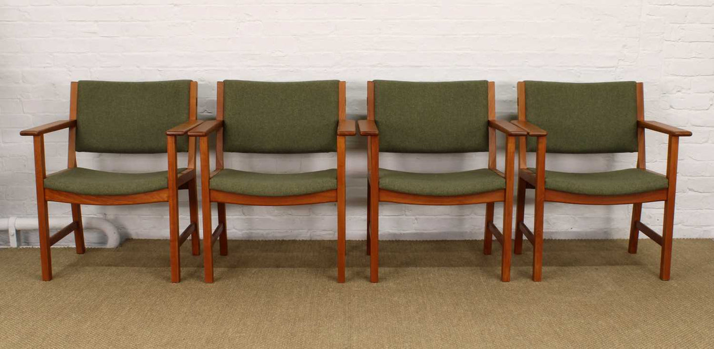 Set of 4 "AP-50" Armchairs by Hans Wegner, for A. P. Stolen (Denmark) 1960s