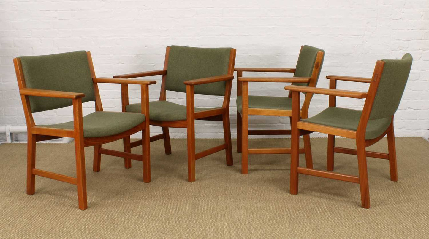 Set of 4 "AP-50" Armchairs by Hans Wegner, for A. P. Stolen (Denmark) 1960s