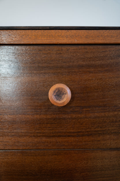 1950s Walnut and Beech chest of Drawers by Kandya (1960s) UK chest