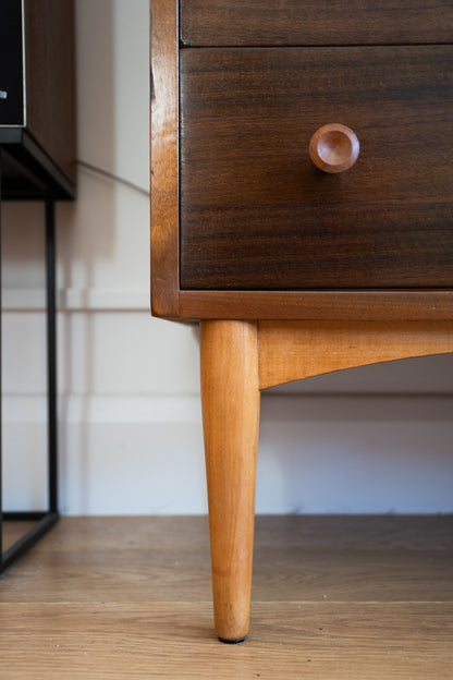 1950s Walnut and Beech chest of Drawers by Kandya (1960s) UK chest
