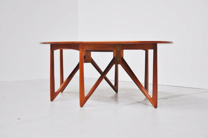 Oval Drop-Leaf Dining Table by Kurt Østervig for Jason Møbler, (1960s) Denmark