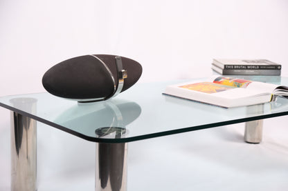 'Marcuso' table in glass and Chrome by Marco Zanuso for Zanotta (C1965)