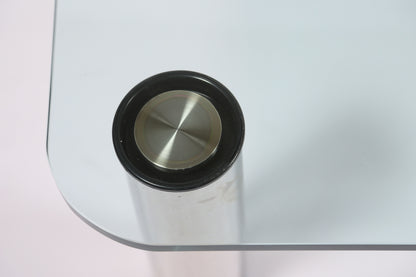 'Marcuso' table in glass and Chrome by Marco Zanuso for Zanotta (C1965)